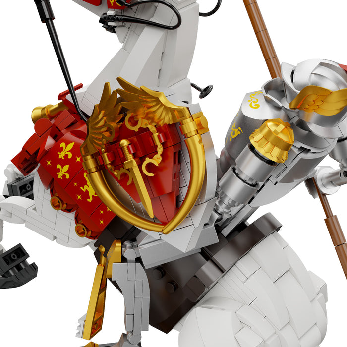 Pantasy - Medieval Knight on Horse Building Block Construction Set (905 Pieces)