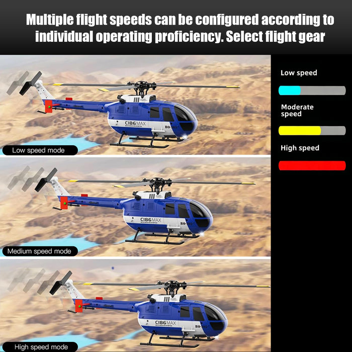 2.4G RC Flybarless Single-rotor Helicopter Optical Flow Localization 6-Axis Gyro