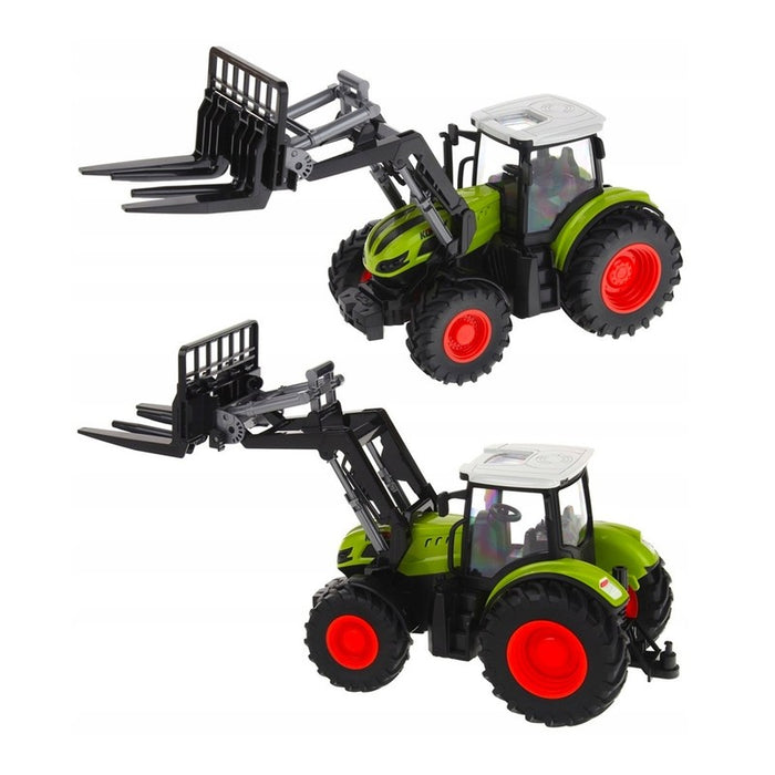 Electronic Remote Control Tractor 2.4Ghz RC Fork Loade Gyro Rake Trailer