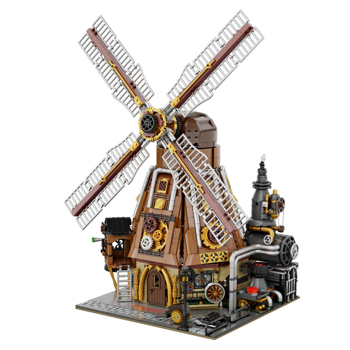 Pantasy Steampunk Series Windmill Workshop Block Construction Set DIY Model