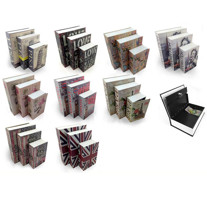Random Pattern Money Dictionary Secret boxSecurity Book Key Locker Lock Safe Cash Hidden