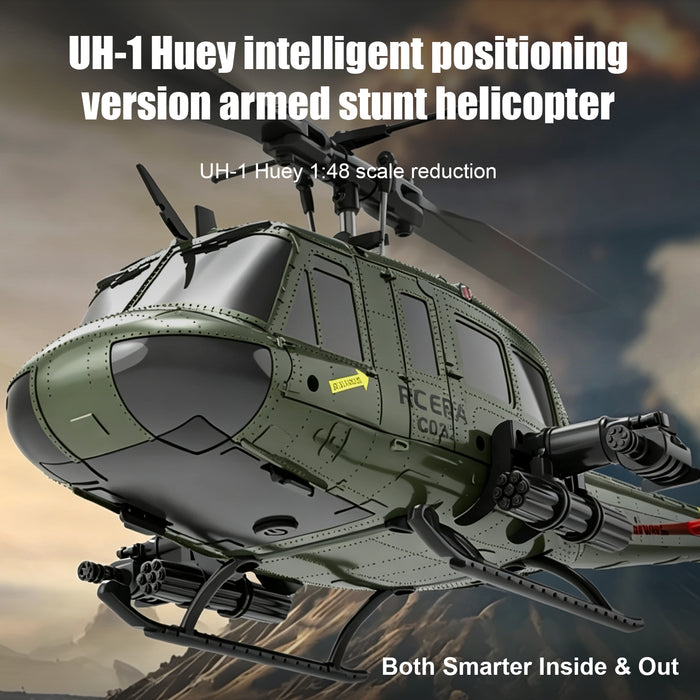 UH-1 1:48 RC Intelligent Positioning Version Armed Stunt Helicopter 6-Axis Gyro