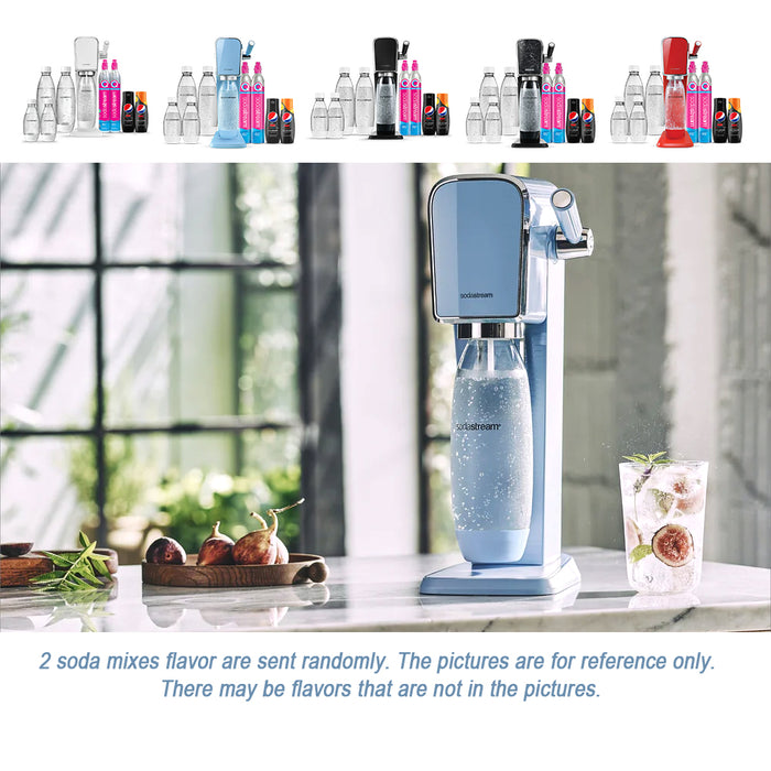 The NEW SodaStream ART Sparkling Water Maker Family Pack 2xCO2 cylinder 5xCarbonating Bottles