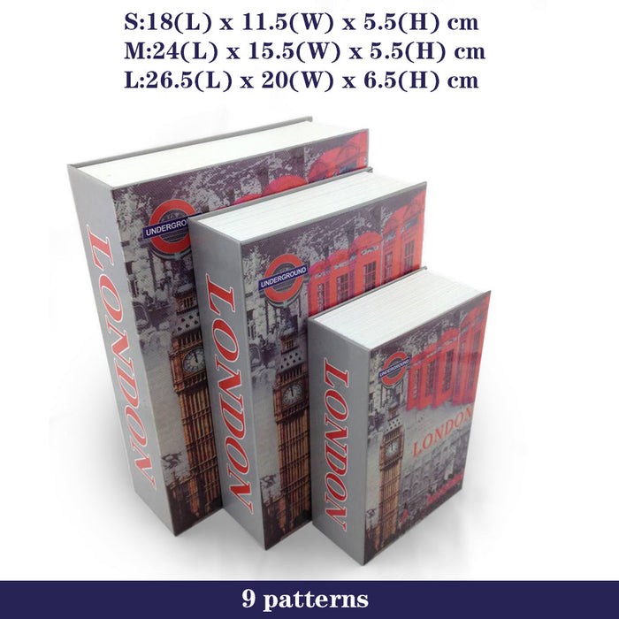 Random Pattern Money Dictionary Secret boxSecurity Book Key Locker Lock Safe Cash Hidden