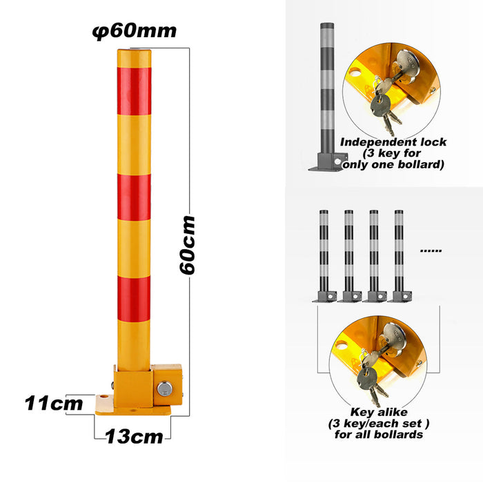 Parkero Red Parking Bollard locker Barrier Key Alike / Independent lock Fold Down Vehicle Trade Me