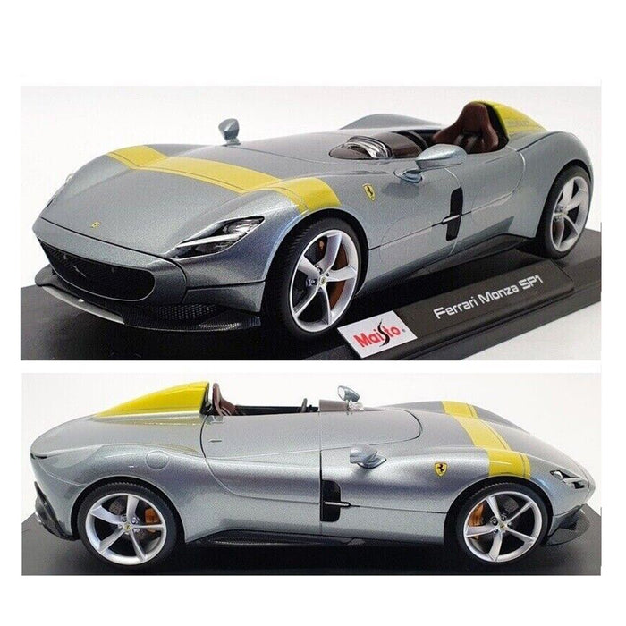 Maisto 1:18 Scale Ferrari Monza Sp1 Metallic Diecast With Plastic Part Car Model