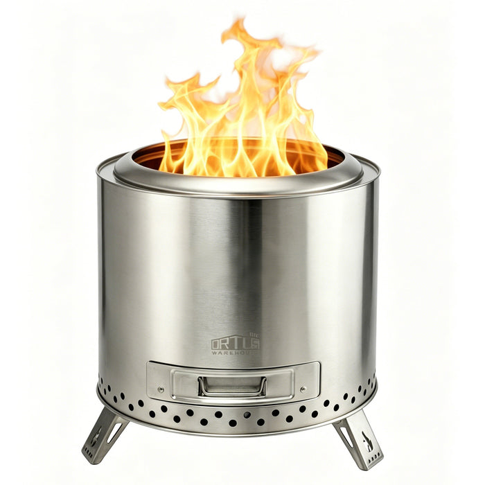 Smokeless Fire Pit Wood Burning Fireplaces 15inch With Removable Ash Pan