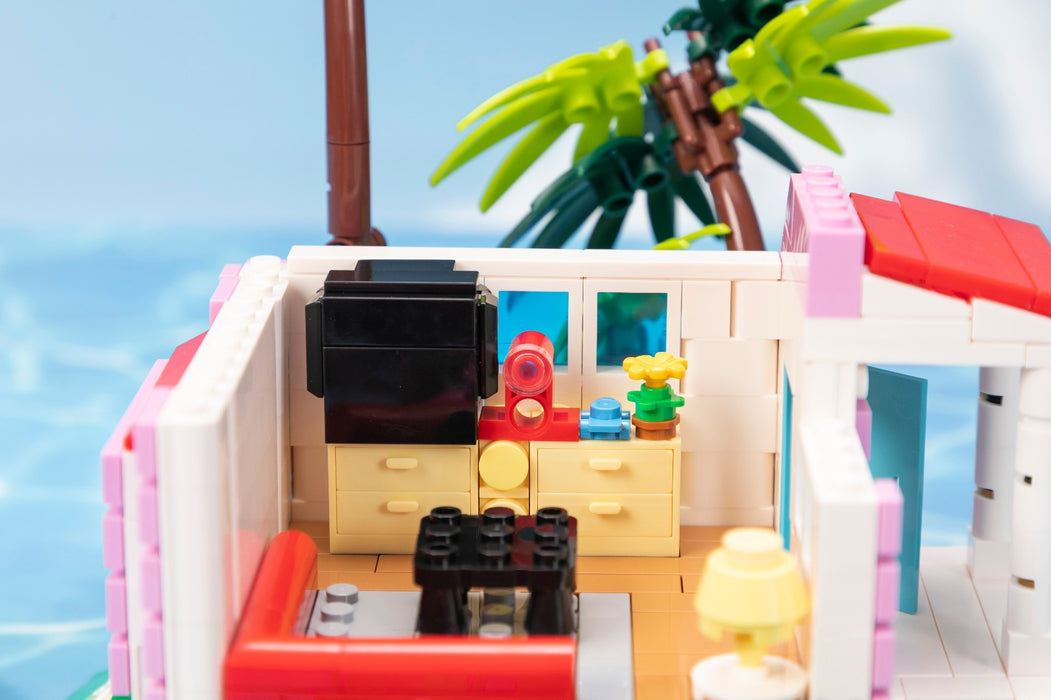 Pantasy Dragon Ball Kame House Construction With Acrylic Figures Set Model Toy 87002