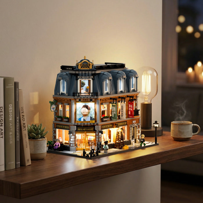 Lumibricks 15007 L9085 Brick Art Gallery Town Life 3400Pcs LED Brick Set