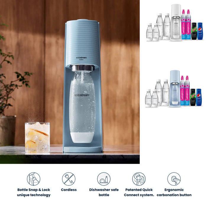 SodaStream Terra Sparkling Water Maker Co2 Technology Quick Connect 2Color AU STOCK