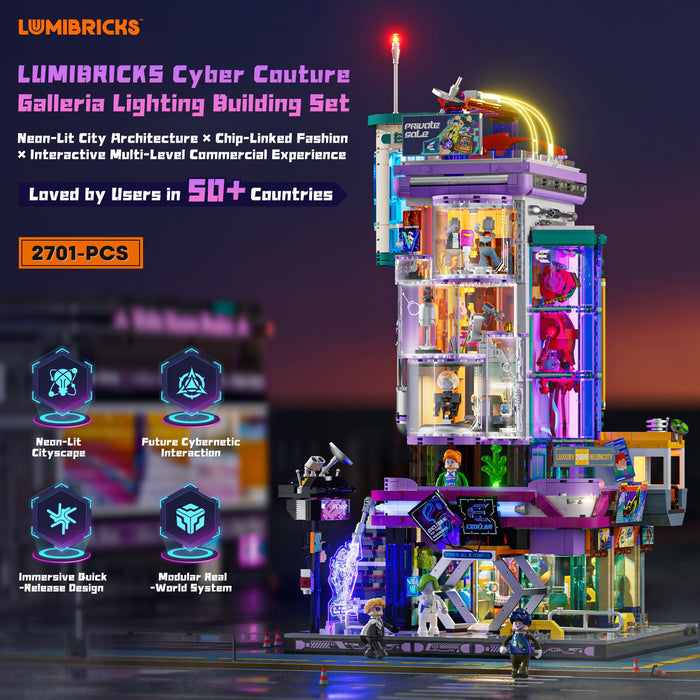 Lumibricks L9118 17007 Cyber Couture Galleria 2701Pcs LED Building Bricks