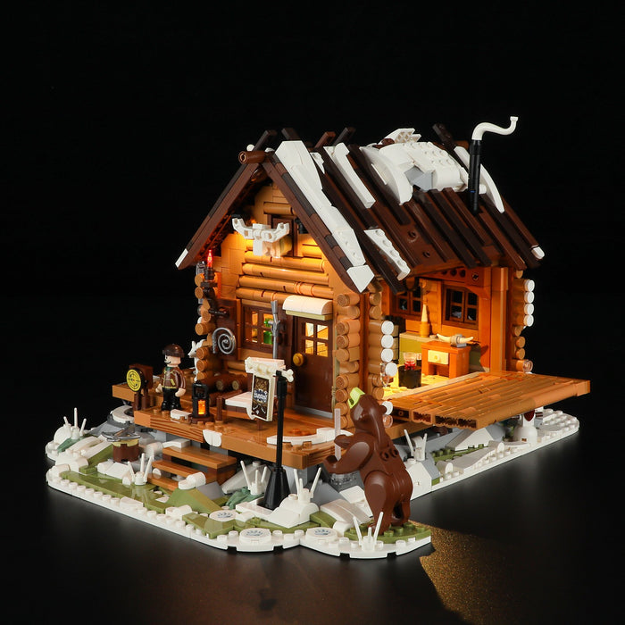 Lumibricks Hunting Cabin 10005 F9018 Retro House Series 2077PCS LED Blocks