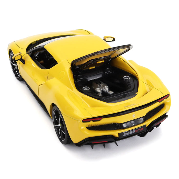 Maisto 1:18 Scale Car Model Ferrari 296 GTB Yellow Metallic Diecast Plastic Part