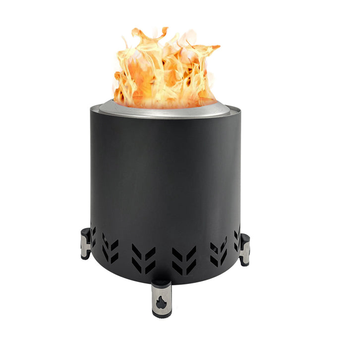 TOW Smokeless Fire Pit,  7Inch Wood Burning Fireplaces with Removable Ash Pan, Portable Outdoor Bonfire Firepit with Stand, Backyard, Patio & Camping, Stainless Steel, Easy Ignition & Setup Trade Me