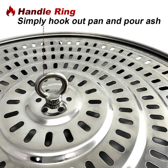 TOW Smokeless Fire Pit, 19 Inch Wood Burning Fireplaces with Removable Ash Pan, Portable Outdoor Bonfire Firepit with Stand, Backyard, Patio & Camping, Stainless Steel, Easy Ignition & Setup Trade Me