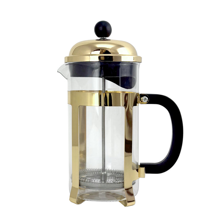 Golden French Press Coffee Plunger Glass 600ml Tea Coffee Maker