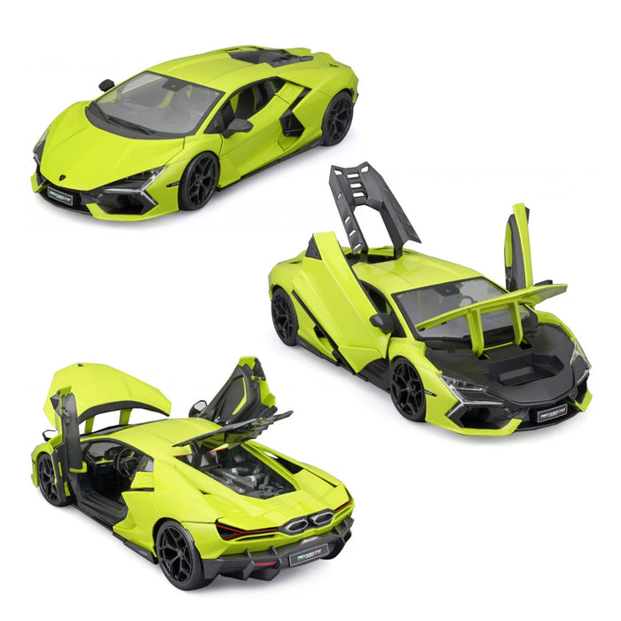 Maisto 1:18 Scale Lamborghini Revuelto Light Green Car Model Metallic Diecast With Plastic Part