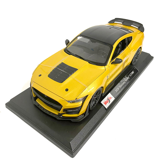 Maisto 1:18 Metallic Diecast With Plastic Yellow GT500 Mustang 2020 Ford Shelby