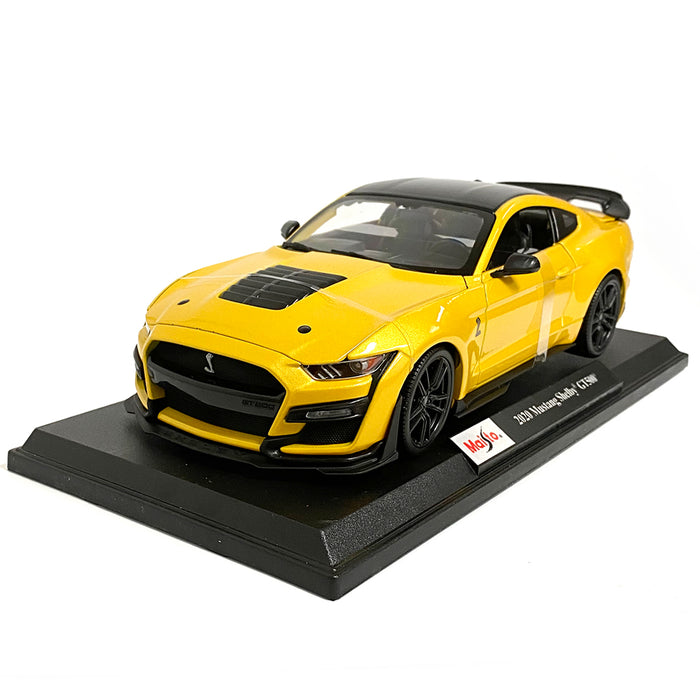 Maisto 1:18 Metallic Diecast With Plastic Yellow GT500 Mustang 2020 Ford Shelby