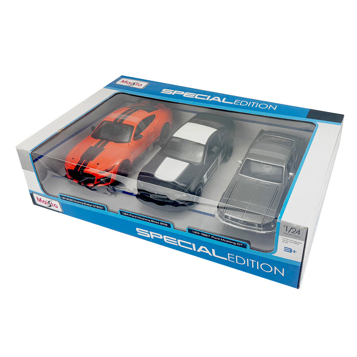 Maisto 1:24 3Pack Diecast Car Mustang Serie 2020 Shelby GT50/Boss 302/1967 GT
