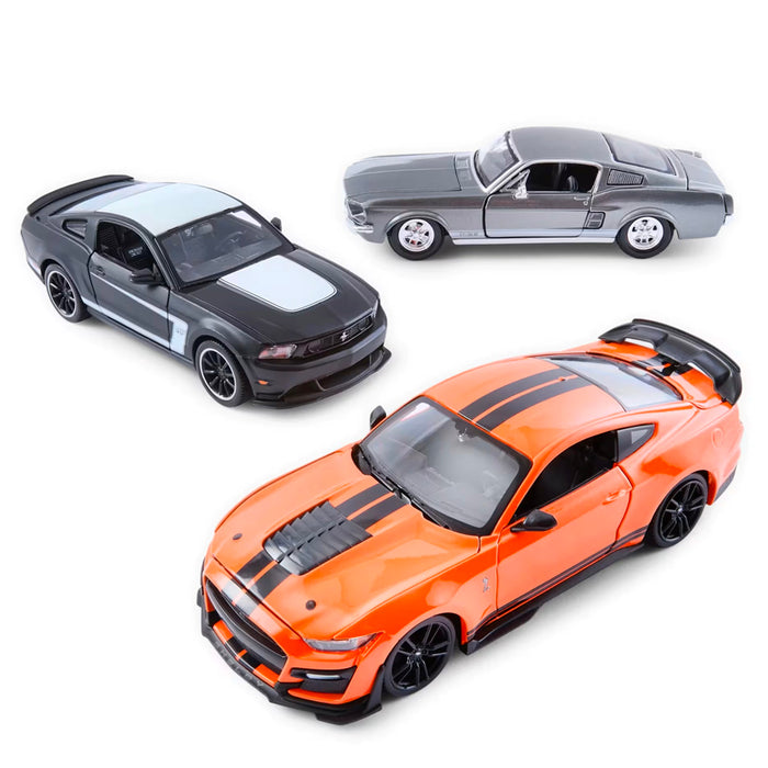 Maisto 1:24 3Pack Diecast Car Mustang Serie 2020 Shelby GT50/Boss 302/1967 GT