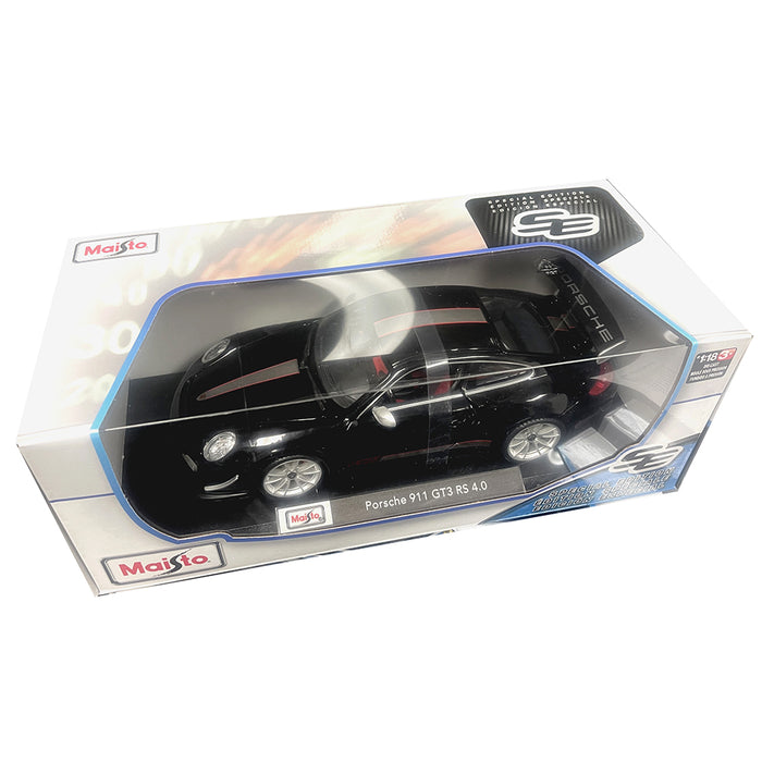 Maisto 1:18 Metallic Diecast+Plastic Part Car Model Porsche 911 GT3 RS4.0 Black