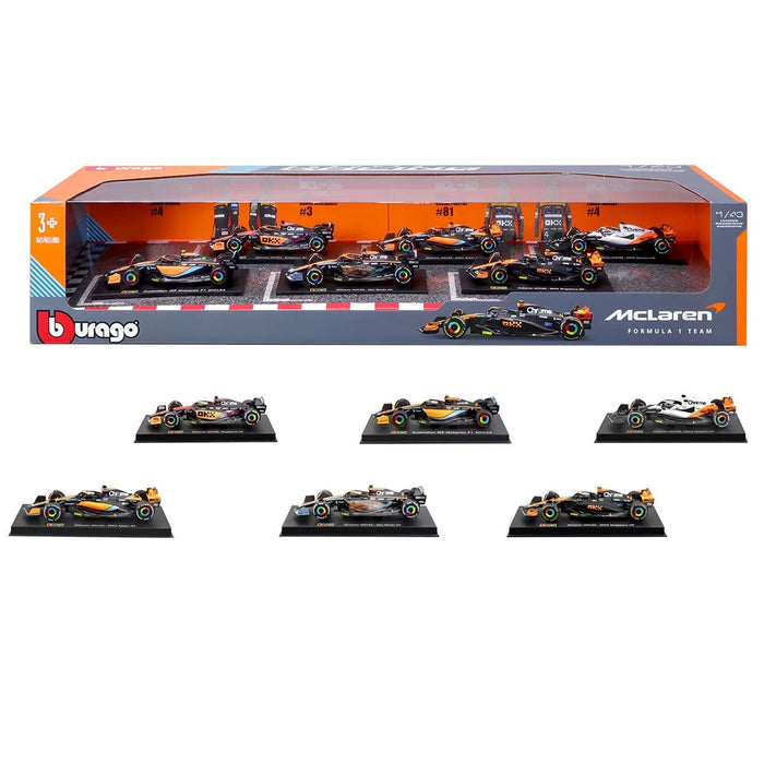 Burago 1:43 Formula Racing Die Cast With Plastic Part Mclaren 6 Pack Car Model Trade Me