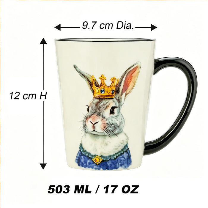 Signature 6Pcs Animal Portrait Ceramic Mugs 503ml Large Coffee Tea Cup Microwave Dishwasher Safe