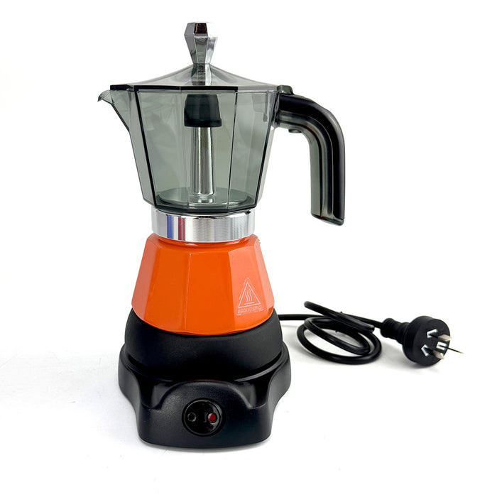 Mornest Electric Moka Coffee Maker Espresso Italian Classic Auto power off for Home 3/6Cups