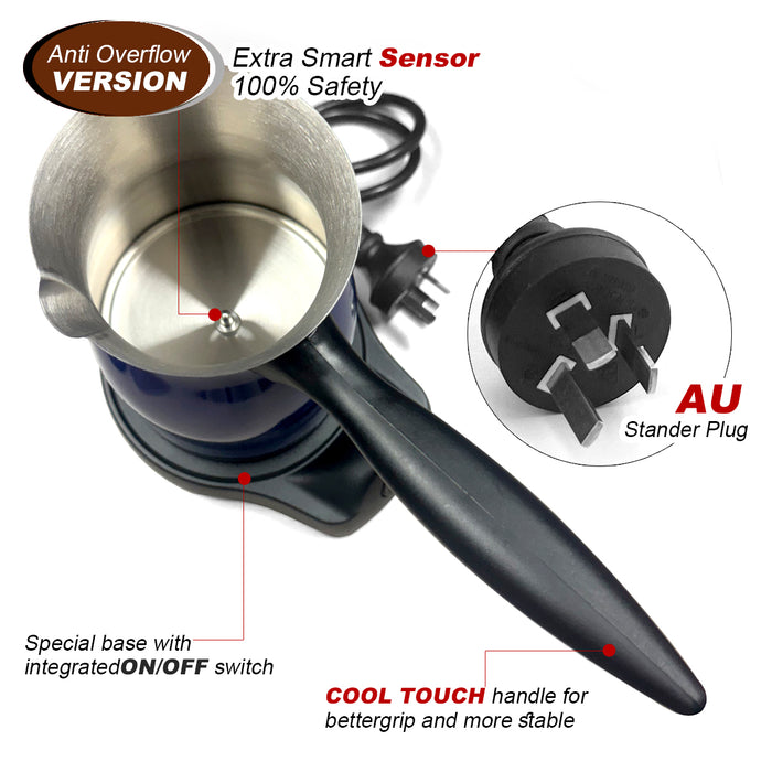 Mornest Electric Turkish Greek Arabic Coffee Maker Pot Automatic Sensor Anti Overflow Trade Me