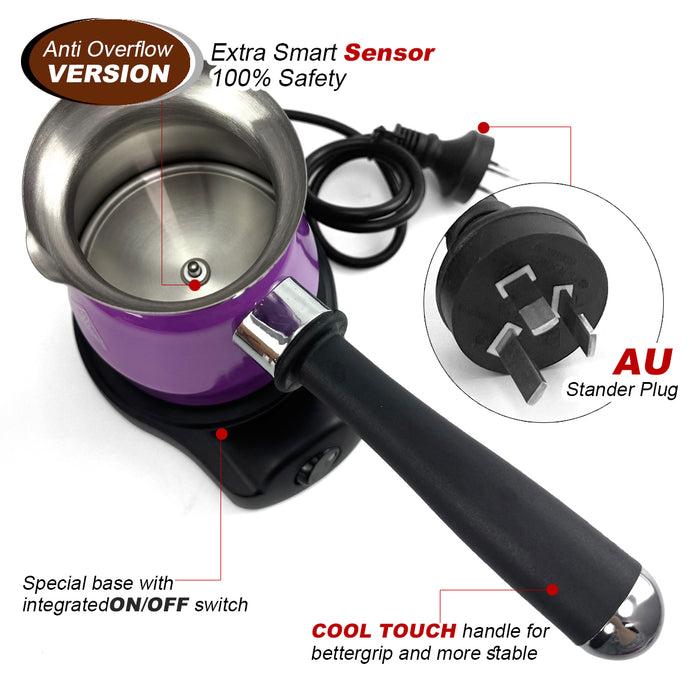 Mornest Electric Turkish Greek Arabic Coffee Maker New Automatic Sensor Anti Overflow 200ml