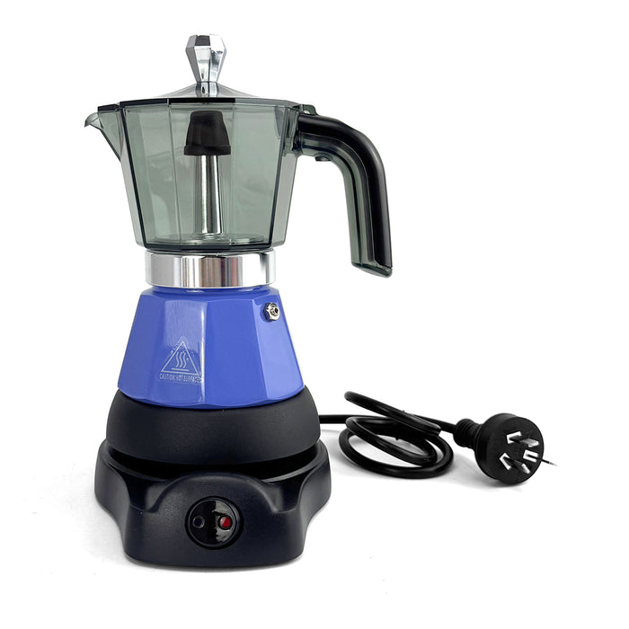 Mornest Electric Moka Coffee Maker Espresso Italian Classic Auto power off for Home 3/6Cups