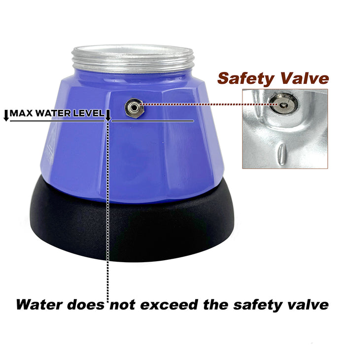 Mornest Electric Moka Coffee Maker Espresso Italian Classic Auto power off for Home 3/6Cups