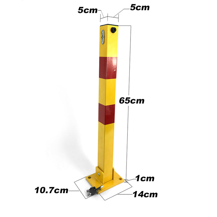 Parkero Square Heavy Duty Fold Down Security Parking Post Lock Safety Barrier 3 Keys Trade Me