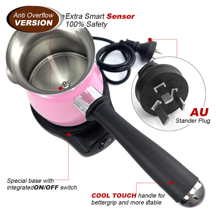 Mornest Electric Turkish Greek Arabic Coffee Maker New Automatic Sensor Anti Overflow 200ml