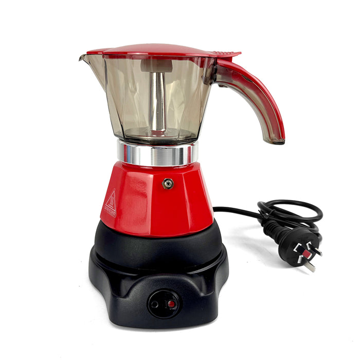 Mornest Electric Moka Coffee Maker Auto Power Off Home Espresso Italian Classic 3Cups
