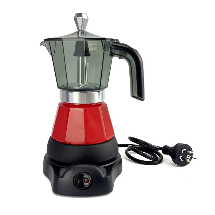 Mornest Electric Moka Coffee Maker Espresso Italian Classic Auto power off for Home 3/6Cups