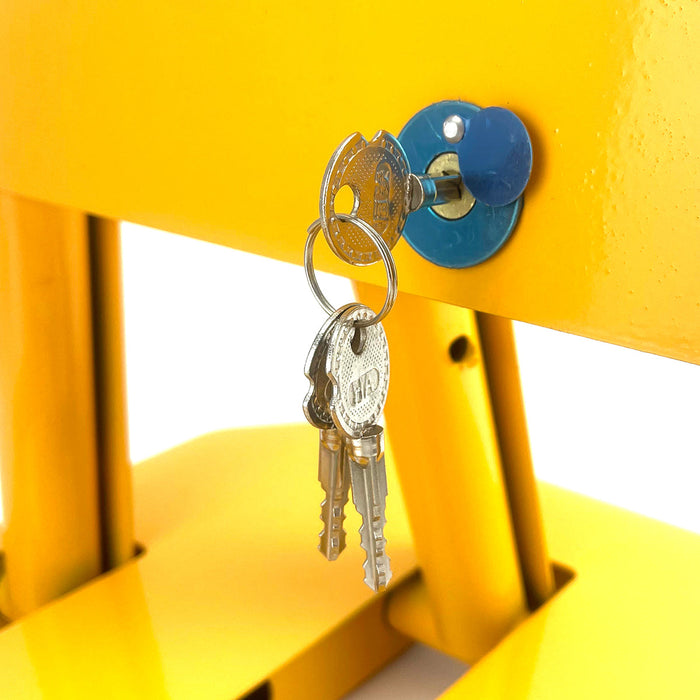 Parkero Rectangle Fold Down Vehicle Parking Lock - Heavy-Duty Safety Barrier locker Car Parking Lock Vehicle Security Trade Me