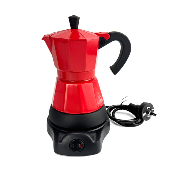 Mornest Electric Aluminium Moka Coffee Maker Espresso Italian Classic auto power off Home 3/6Cups
