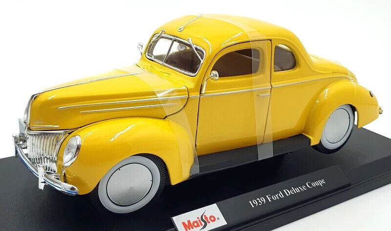 Maisto 1:18 1939 Ford Deluxe Coupe Car Model Metallic Diecast