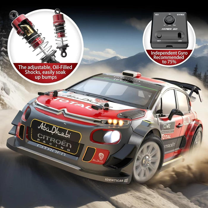 1/14 Citroen C3 WRC Fast RC Cars for Adults, Max 40mph Brushless RC Drift Car