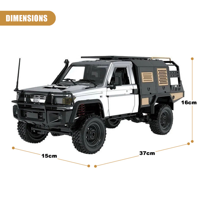 MN-82S 1/12 RC Car 4WD LandCruiser Crawler Truck Toy 2.4G Remote Control LC79 Vehicle Light Group  (7.4V 1200mAh)18650Li-ion