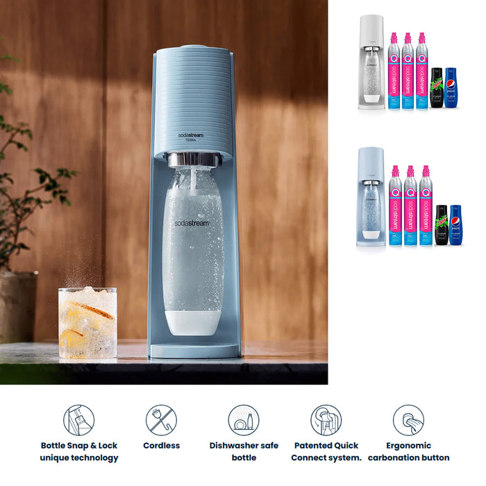 SodaStream Terra Sparkling Water Maker Co2 Technology Quick Connect 2Color AU STOCK