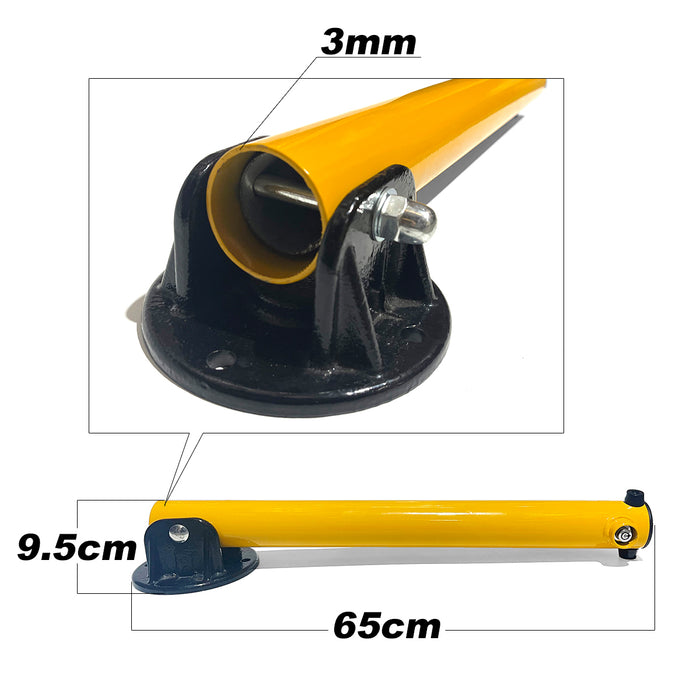 Heavy-duty Parking Bollard locker Barrier Vehicle 2 Side Fold-down Design Cast Steel Base 60cm