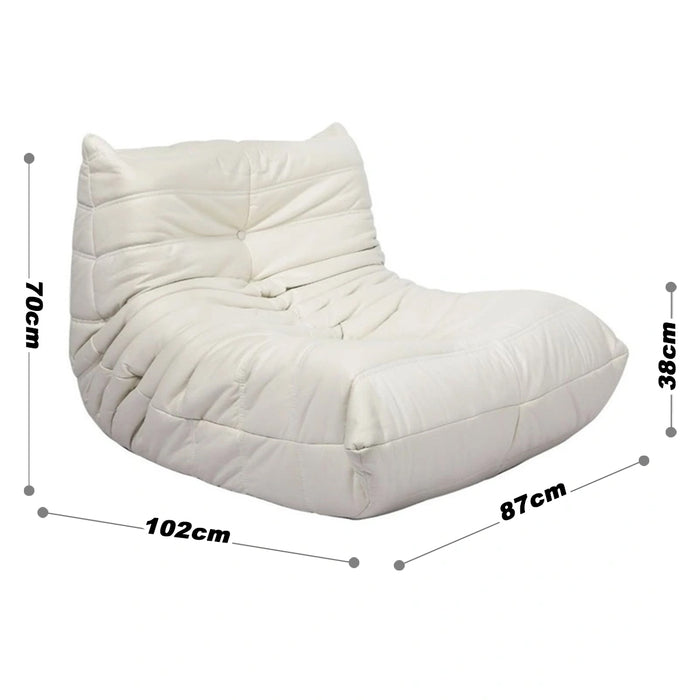 Lazy Sofa Floor Couch Leisure Lounge Foam Pouffe Recliner Soft Suede Sabric