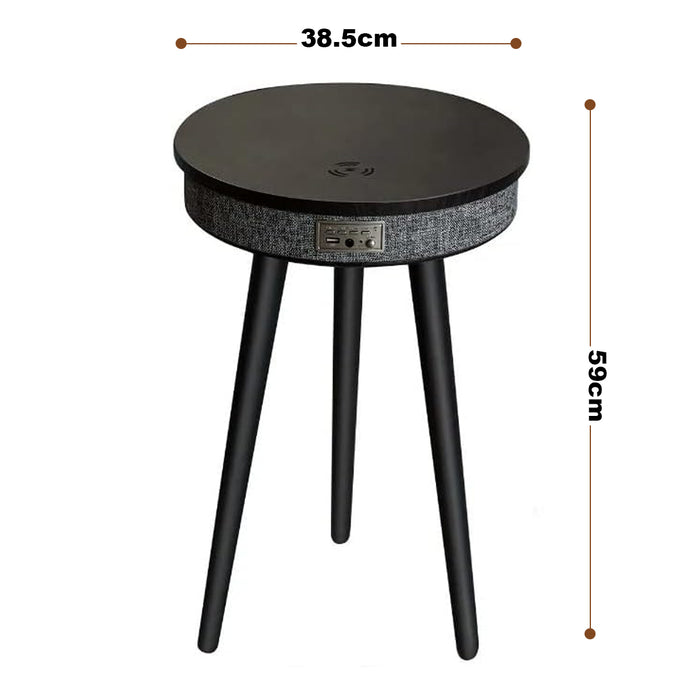 Wood Coffee Table With Bluetooth Speaker All-in-One Smart Hub Wireless Charger