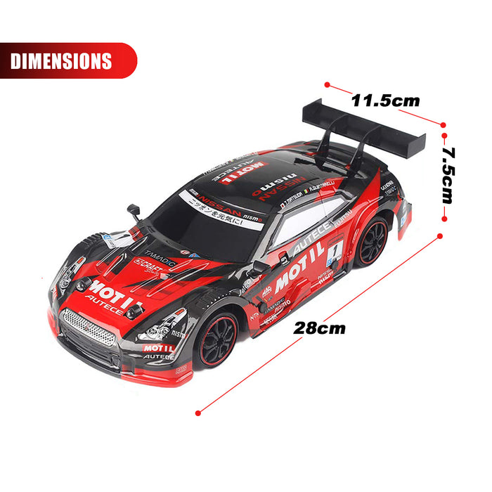 1/14 Scale  Racing Drift RC Car Red / Black 28km/h 4WD 2.4GHz Remote Control Car
