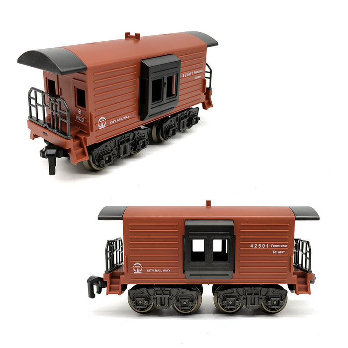 Electric Steam Train Tracks Model Sound Light Smoke System Toys 88pcs Vehicle Rail Track Classical Train Series with Smokes Light & Sound Under The Christmas Tree Steam Train Toy Set