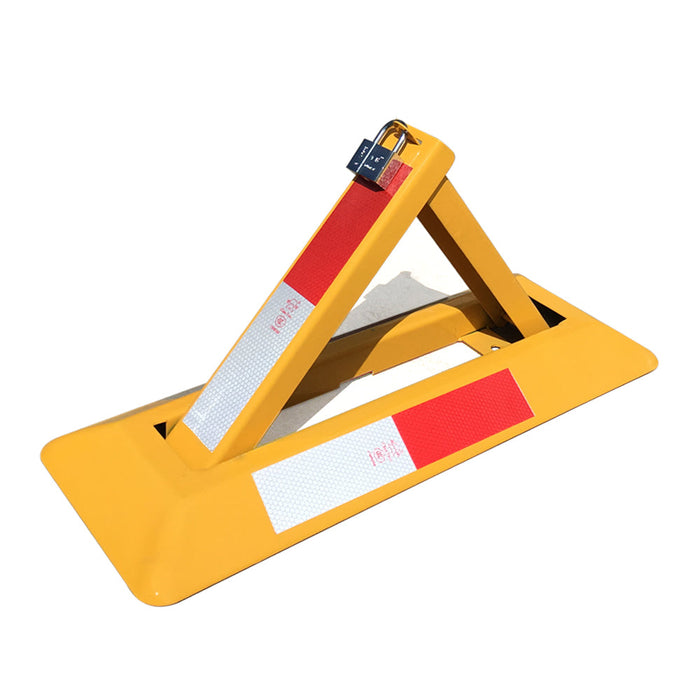 Parkero Triangle Lockable Parking Barrier Fold Down Vehicle Security Car Parking Lock Safety Reflective Stripe Barrier Trade Me