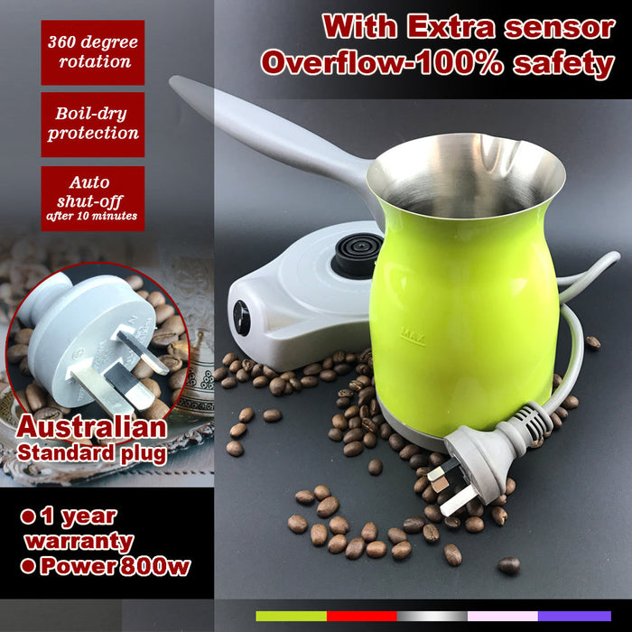Mornest Electric Turkish Greek Arabic Coffee Maker Pot Automatic Sensor Anti Overflow Trade Me